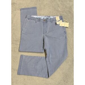 Tommy Bahama Men 34x30 Slash-Pocket Pants Boracay Flat Front Port Side Blue*READ